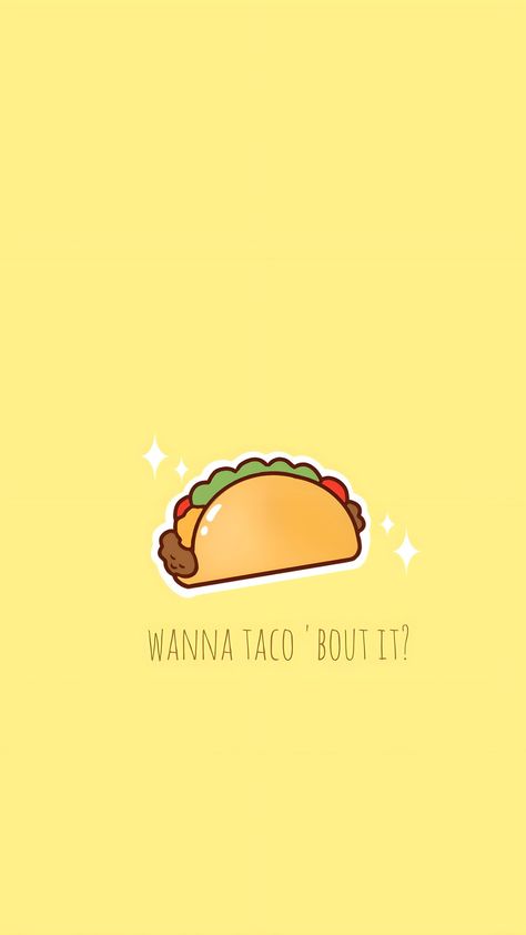 #digitalart #art #taco #kawaii #wallpapers #cute #drawing Taco Wallpaper, Taco Illustration, Taco Drawing, Taco Quote, Funny Quotes Wallpaper, Resto Bar, Kawaii Wallpapers, Wallpapers Cute, Pampered Chef Party