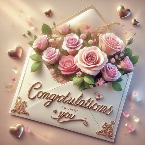 Congratulations Images, Congratulations Flowers, Congratulations On Your Wedding Day, Congratulations Greetings, Happy Birthday Cake Images, Congratulations And Best Wishes, Rose Flower Pictures, Greetings Images, Congrats Card