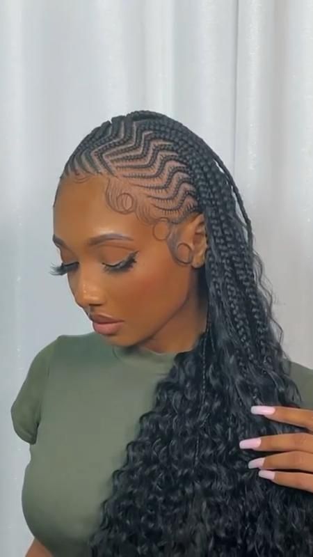 Half Braids, Lemonade Braids Hairstyles, Cornrows Braids For Black Women, Big Box Braids Hairstyles, Feed In Braids Hairstyles, Goddess Braids Hairstyles, Box Braids Hairstyles For Black Women, Braided Cornrow Hairstyles, Braids Hairstyles Pictures