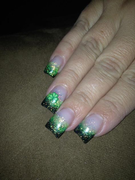 St pattys day nails Nails Design Green, Patrick March, Irish Nails, Saint Patrick Nail, March Nails, St Patricks Day Nails, Fingernail Designs, New Nail Designs, French Nail Designs