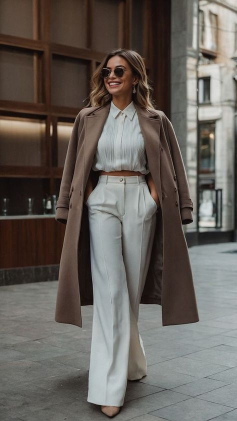 Office Outfits Autumn 2024, Fall Fashion 2024 Women Office, Stylish Work Outfits 2024 Fall, Autumn 2024 Fashion Trends, Fall Outfits 2024 Trends, Colorfull Style, Monochromatic Looks, Fall Outfits For Women, Monochromatic Outfit