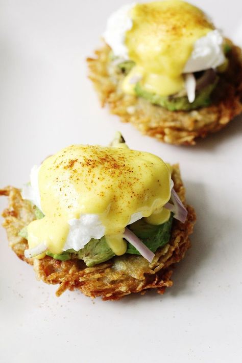 Avocado Eggs Benedict, Benedict Recipe, Avocado Eggs, Eggs Benedict Recipe, Egg Benedict, Bon Apetit, Hash Brown, Gordon Ramsay, Breakfast Brunch Recipes