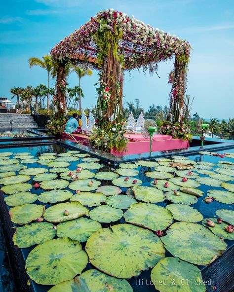 From #pastel, #floral #inspirations to floating #mandaps on water bodies, petal-filled setups to bright red, conventional marriage vedis, here are 10 mandap #decoration #ideas that are on fire. Browse through these plus some honourable mentions. Mandap Decoration, Mandap Design, Summer Wedding Decorations, Mandap Decor, Desi Wedding Decor, Wedding Mandap, Wedding Of The Year, Wedding Planning Websites, Wedding Stage Decorations