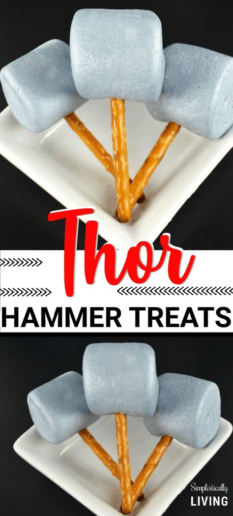 Thor Birthday Party, Superhero Treats, Avenger Party, Thor Birthday, Simple Treats, Hulk Party, Marvel Birthday Party, Marvel Party, Avengers Theme