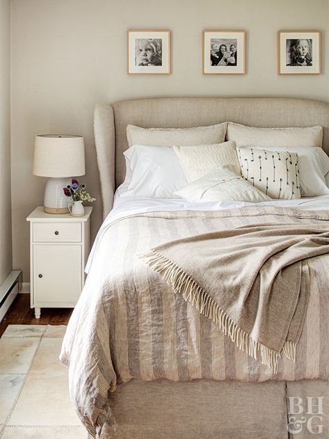 Timeless and versatile, Savoury Beige sets a soft backdrop for any decorating style. #interiorpaint #paintcolorideas #paintcolorideasforhome #bhg Neutral Bedroom Paint, Popular Wall Colors, Neutral Bedrooms, Neutral Paint Colors, Best Paint Colors, Neutral Paint, Neutral Bedroom, Bedroom Paint Colors, Interior Paint Colors