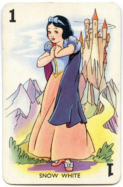 Snow White Movie, Vintage Snow White, Snow White Doll, Snow White Disney, Cinderella Disney, Disney Friends, Vintage Playing Cards, Childrens Games, Classic Disney