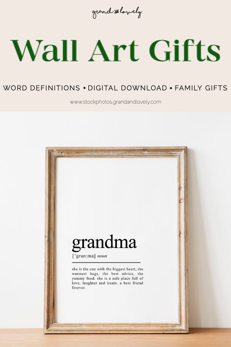 Grandma Wall Decor, Grandma Promotion, Grandma Definition Quote, Grandma Kitchen Quotes, Proud Grandma Quotes, Granny Gifts, Promote Small Business, Dictionary Words, Wall Decor Quotes