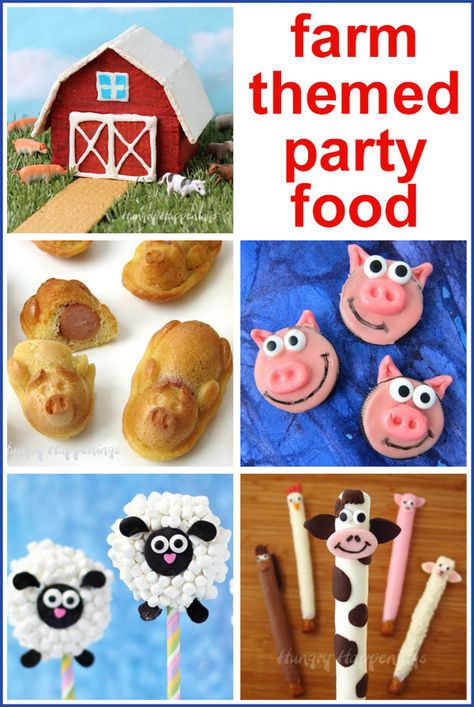 Farm Animals Cooking Activities, Farm Themed Party Food Ideas, Farm Breakfast Party, Cow Themed Appetizers, Pig Shaped Food, Farm Themed Snacks Preschool, Farm Animal Themed Food, Farm Animals Themed Birthday Party, Sheep Food Ideas