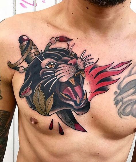 Panther Tattoos, Traditional Tattoo Man, Herren Hand Tattoos, Side Hand Tattoos, Arrow Tattoo Design, Traditional Tattoo Designs, Model Tattoo, Panther Tattoo, Dragon Tattoo For Women