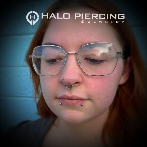 Forward nostril piercings. With healed lip and septum piercings.
#Halo #AZ #HaloPiercing #HaloJewelry #halopiercingandjewelry #phoenixpiercing #piercingexperts #LocalAZ #BodyJewelry #piercing #AZpiercer #BodyPiercing #MedlockPlaza #LocalFirstAz #gcu #asu #CentralAndCamelback #curatedpiercing #uptownphoenix #womeninbusiness #jewelrylovers #musthave #jewelry  #HaloPiercerRicky #nostrilpiercing Tempe Arizona, Facial Piercings, Piercing Studio, Jewelry Bracelets Gold, See You Soon, Nature Jewelry, Phoenix Az, The Doors, Jewelry Care