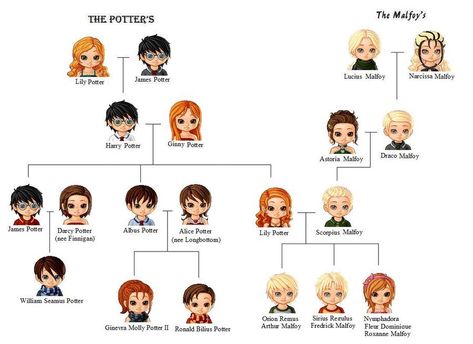 FAMILY TREE!!!! by sophiafreak7797 on DeviantArt Potter Family Tree, Harry Potter Family Tree, Lily Luna Potter, Potter Family, Classe Harry Potter, Imprimibles Harry Potter, Scorpius Malfoy, Citate Harry Potter, Malfoy Family