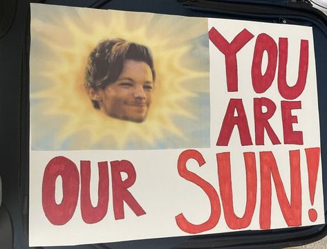 One Direction Tour, Concert Signs, You Make Me Happy, Concert Fits, Louis Williams, Jackson Wang, Bts Concert, You Are My Sunshine, Concert Posters