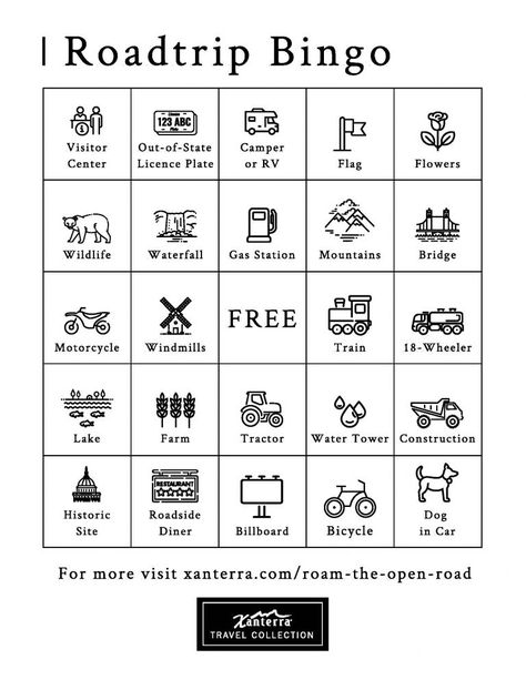 Bingo Printable Free, Car Bingo, Fun Road Trip Games, Road Trip Necessities, Travel Bingo, Travel Binder, Road Trip Bingo, Road Trip Bag, Cruise Activities