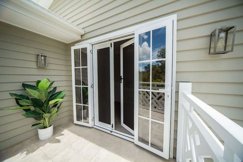 Crimsafe French Doors French Door Security, French Doors Security, Stacking Doors, Visual Balance, Security Screen Door, Door Security, Security Doors, Security Screen, Security Systems