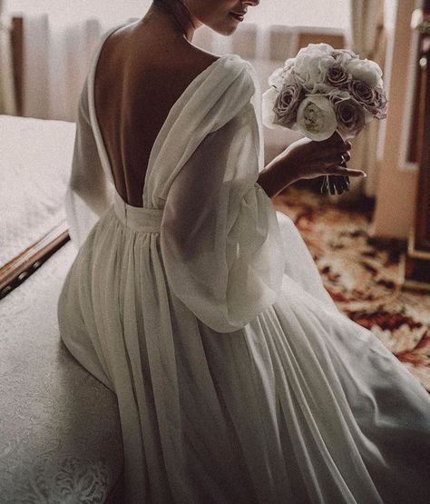 THE WEDDING BLISS on Instagram: “Love this dreamy shot by @evgeniavoloshina 😍📸 Dress from @namelazz” Bohemian Beach Wedding Dress Simple, Layered Tulle Wedding Dresses, Airy A Line Wedding Dress, Partial Sleeve Wedding Dress, Ballon Sleeve Wedding Dresses, Gauzy Wedding Dress, Wedding Dress For Broad Shoulders, Luce Sposa Wedding Dress, Mcm Wedding