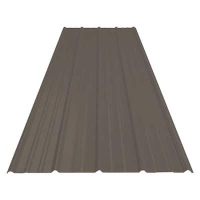 8 ft. SM-Rib Galvalume Steel 29-Gauge Roof/Siding Panel in Slate Clear Roof Panels Lowe's, Metal Siding Colors Exterior, Metal Roof Colors Farmhouse, Shed Siding Ideas, Steel Siding Exterior House, Metal Siding Colors, Steel Roof Panels, Metal Roof Houses, Loafing Shed