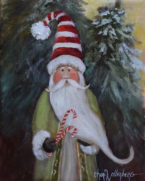 Santa Claus Painting, Christmas Oil Painting, Santa Faces, Painting Whimsical, Santa Paintings, Pinterest Christmas, Painted Santa, Paintings Ideas, Santa Art