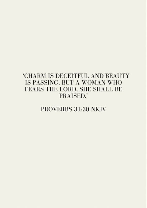 Esv Bible Verses, Girl Bible, Proverbs 31 30, Fearfully Wonderfully Made, Scripture Wall, Fear Of The Lord, Biblical Quotes, Future Wife, Jesus Is Lord