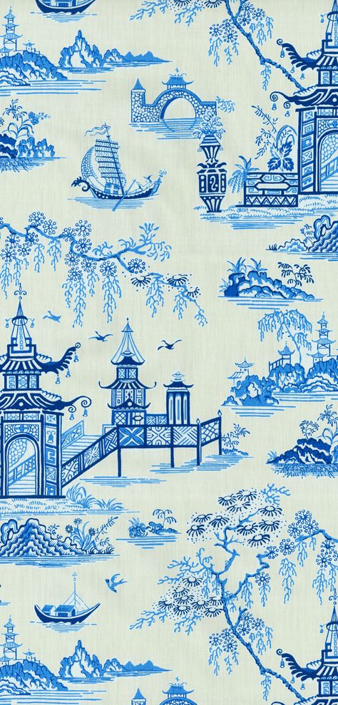 Chinese Porcelain Pattern, Chinoiserie Interior, Print Design Art, Willow Pattern, Blue And White China, Blue Willow, Buy Home, China Patterns, White Decor