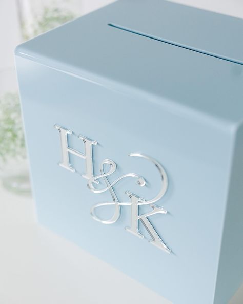 🩵Your something blue with a touch of silver 🩶 How stunning are our new solid acrylic card boxes? We love the detailing of the waterfall edge and raised text. Customize your card box today at the link in bio! #acrylicdecor #weddingdecor #wedding #cardbox #weddingcardbox #cardsandgifts #goldmetallic #weddingacrylicdecor #wedding2024 #summerwedding #springwedding #savethedatedesigns White Wedding Card Box, Acrylic Card, Sand Gifts, Wedding Card Box, Save The Date Designs, Blue Card, Card Boxes, Acrylic Decor, Coastal Wedding