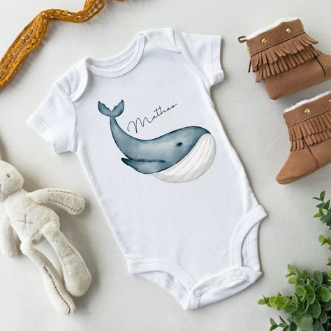 Babybody, Schwangerschaft verkünden, Geburtsgeschenk, Babybody personalisiert, Wal, Geschenk zur Geburt, maritim, Unterwasser, Ocean Underwater Ocean, Birth Gift, Baby Body, Baby Party, Gender Neutral Baby, Pregnancy Announcement, Personalized Baby, Baby Bodysuit, Little One