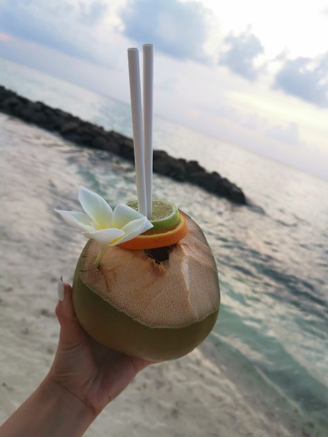 Pina Colada on Maldives, The residence Maldives at Dhigurah Pina Colada, Maldives, Juice, Fruit, Collage, Pins, Quick Saves