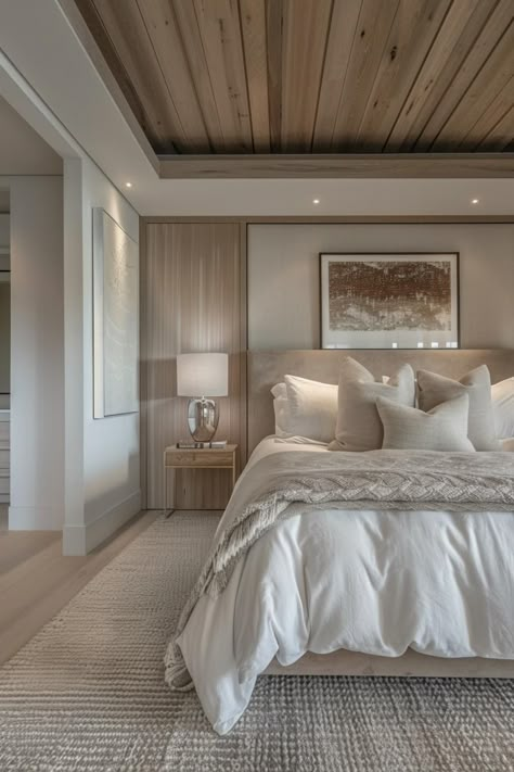 Dream Bedroom Luxury, Japandi Bedroom Design, Neutral Bedroom Ideas, Timeless Bedroom, Minimalist Bedroom Decor, Minimal Bedroom, Neutral Bedrooms, Transitional Bedroom, Neutral Bedroom