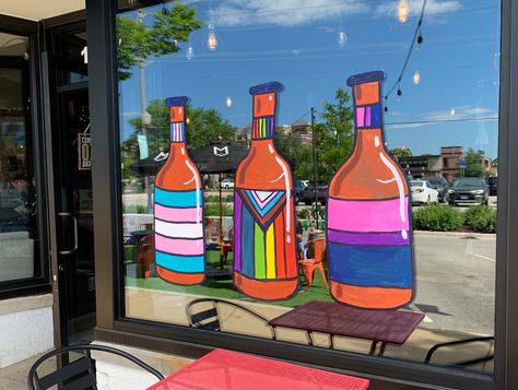 window painting for pride month for @orangenbrewtap in downtown downers grove! organized by @equality.dg , I’m painting two more windows this week! come check it out and support the businesses taking part :) #pride #lgbt #trans #downersgrove Window Painting, Pride Month, Check It Out, Instagram, Art