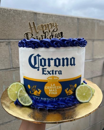 Corona Beer Cake Sugar Sheets, 50th Cake, Birthday Cake For Him, Beer Cake, Edible Cupcake Toppers, Edible Paper, Cake Printing, Beer Theme, Cake Cookie