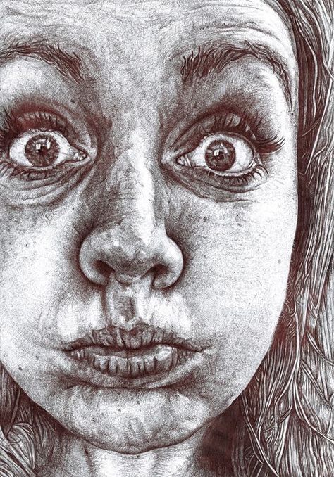 Funny Face Portrait, Biro Portrait, Funny Face Drawings, Biro Drawing, Biro Art, Gcse Art Sketchbook, Portraiture Art, Face Portrait, Face Sketch