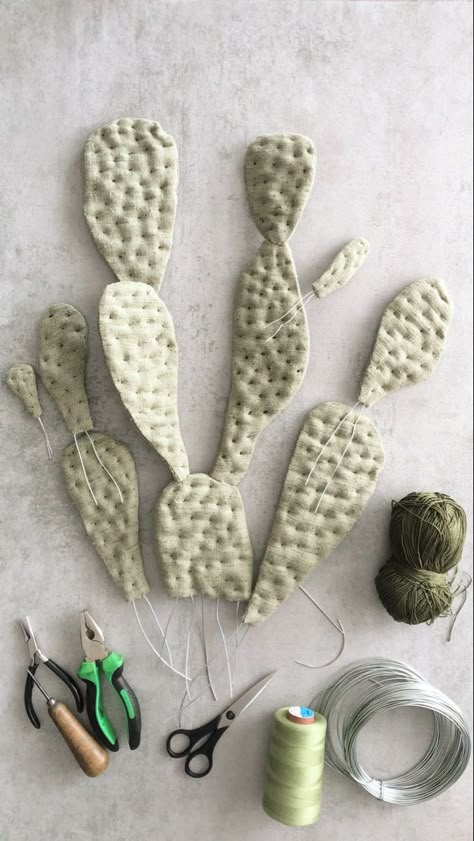 Fabric Cactus Pattern, Fabric Cactus Diy, Fabric Cactus, Fabric Plant, Cactus Craft, Cactus Fabric, Faux Cactus, Fabric Plants, Cactus Diy