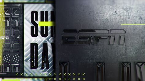 ESPN MONDAY NIGHT FOOTBALL- BROADCAST DESIGN on Behance Baseball Project, Sports Advertising, Channel Branding, Monday Night Football, Sports Channel, Motion Design Video, Motion Graphics Inspiration, Sport Design, Sports Graphics