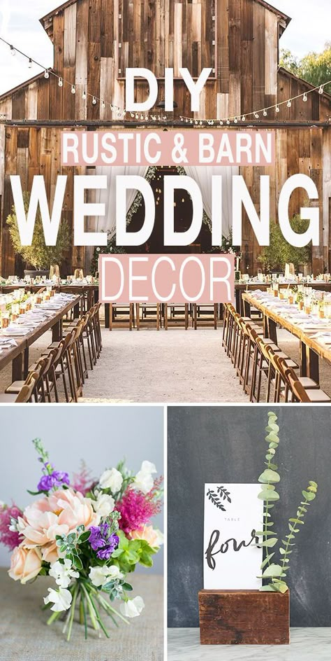 Whether you are planning your barn wedding for the future, you are dreaming for someone you love, or even if you have a different event coming up that you need ideas for, you will love these DIY wedding decor ideas! #wedding #weddingideas #weddingprojects #weddingdecor #diyweddingdecor #diyweddingdecorideas #rusticweddingideas #barnweddingideas Rustic Barn Wedding Decorations, Diy Wedding Decor Ideas, Craft Storage Diy, Barn Wedding Decor, Diy Backyard Ideas, Rustic Barn Weddings, Craft Organization Diy, Barn Wedding Reception, Barn Wedding Decorations