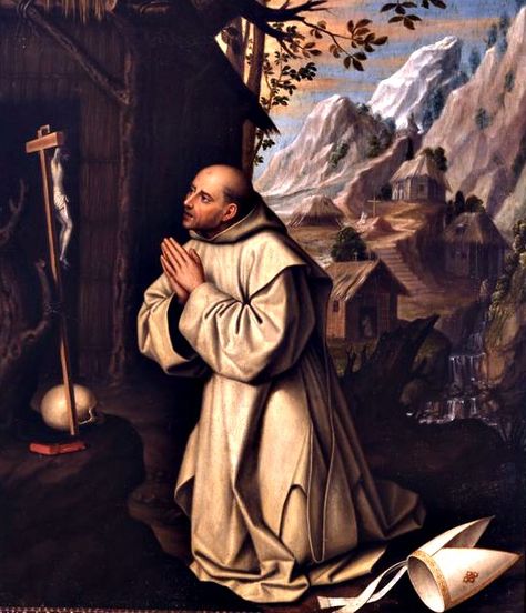 On October 6, we celebrate the feast of St. St. Bruno, the founder of the Carthusian order. He was born at Cologne, Germany around 1030. He studied at the school of the Cathedral of Rheims (France)… Juan Sanchez Cotan, Carmelite Saints, Catholic Sacraments, Santi Cattolici, Saint Quotes Catholic, San Bruno, West Art, Cologne Germany, Religious Images