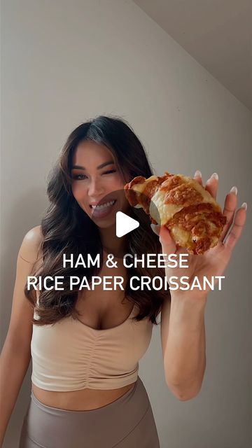 AMY LEE | health + nutrition on Instagram: "The BEST #GlutenFree Croissants…made from RICE PAPER 😱 🥐  here’s the ham & cheese version 😍

TAG a friend who loves pastries & SAVE this post! 👇

Comment “recipe” and I’ll DM you the recipe to your inbox or google “Amy Lee Rice Paper Croissant”

amyleeactive.com/rice-paper-croissant

#amyleeactive #healthyrecipes #fitnessfood #healthycookbook #healthypastry #healthybreakfast  #healthysnack #healthypastry#croissant #lowcalorie #healthyliving #healthycooking #proteinpastry #healthypastries #airfryerrecipes #nutritiontip #glutenfreepastry #gfrecipes #gfpastry #glutenfreecroissant #gfcroissant #airfryercooking #airfryerrecipes" Gluten Free Croissant, Cheese Rice, Gluten Free Pastry, Healthy Cook Books, Ham Cheese, Gf Recipes, Amy Lee, Health Nutrition, Ham And Cheese