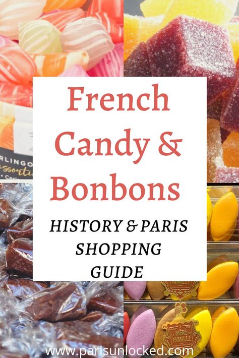 The history of #French #candy and #bonbons is a long and sweet one.🍬From salted butter #caramels to striped hard candies called #berlingots, France produces some of the world's finest #candies and #confiserie. Read all about the history here, then find a list of some of the best #candyshops in #Paris. #candyshops #frenchfood #candypictures #frenchcandy #bonbon #foodhistory French Candy, Bon Bon Candy, Candy Shops, Candy Pictures, Desserts Snacks, Cream Candy, French Recipes, French Christmas, French History