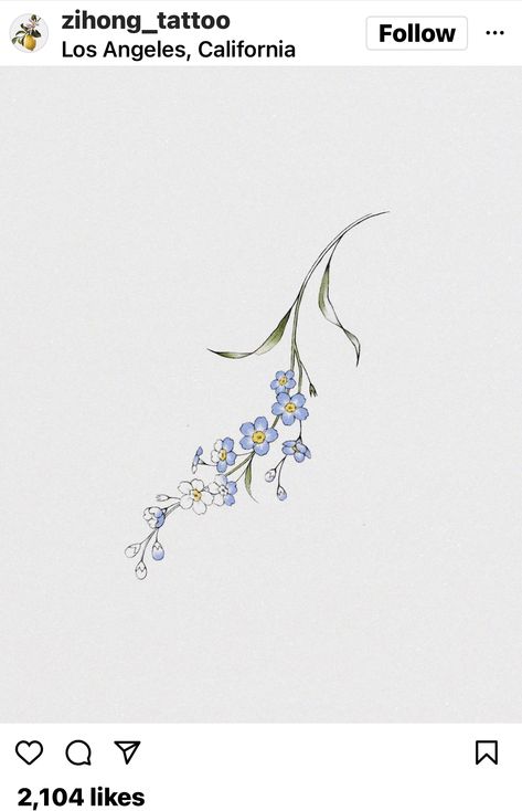 For Get Me Not Flowers Drawing, Flower Tattoo Collar Bone, Forget Me Not Sketch, Simple Forget Me Not Drawing, Forget Me Not Drawing, Periwinkle Tattoo, Forget Me Not Drawing Simple, Tattoos With Forget Me Nots, Forget Me Knot Tattoo