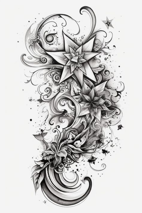 Star tattoos for women beautiful, tattoo sketch#5 Star Tattoos For Women, Tattoos About Love, Tattoos About Growth, Tattoos About Mom, Deep Meaning Tattoos, Tattoos For Someone Who Passed, Tattoos About Healing, Women Tattoos Ideas, Growth Tattoos