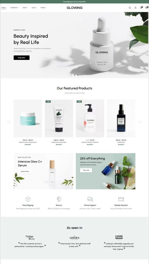 #affiliate I will create shopify dropshipping store, shopify website, ecommerce | Ecommerce website design, Web design, Shopify website design Skincare Landing Page Design, Skin Care Web Design, Skincare Web Design, Skin Care Website Design, Skincare Layout, Skincare Website Design, Skin Care Website, Skincare Website, Webpage Design Layout