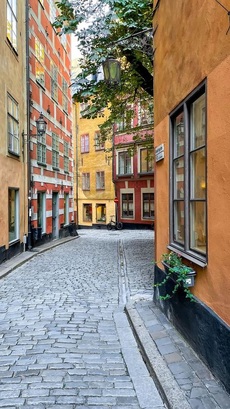 Old Town in Stockholm Stockholm Old Town, Sweden Cities, Sweden Aesthetic, Nordic Aesthetic, Stockholm Archipelago, Copenhagen Travel, Stockholm City, Sweden Travel, Nordic Countries