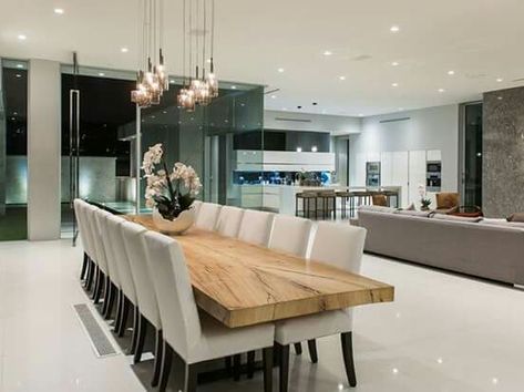 Winklevoss Twins, Wood Dining Table Modern, Neutral Dining Room, Dining Room Inspiration, The Dining Room, Modern Dining Table, Business Insider, Modern Dining Room, Wood Dining Table