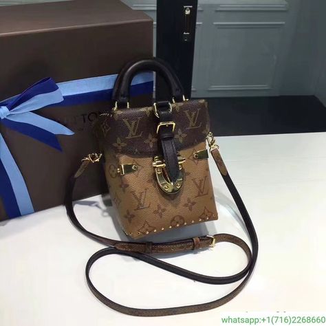 louis-vuitton-camera-box-monogram-printed-bag-m43001 Replica Louis Vuitton, Monogram Prints, Michael Kors Hamilton, Printed Bags, Top Handle Bag, Michael Kors, Louis Vuitton, Monogram