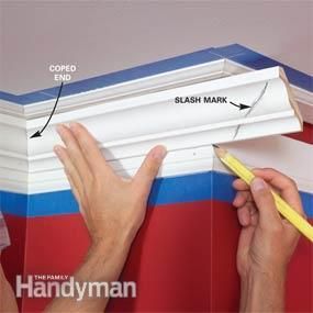 Crown Molding Installation, Diy Crown Molding, Bedroom Ikea, Trim Carpentry, Carpentry Skills, Diy Crown, Palette Design, Trim Work, Diy Bedroom