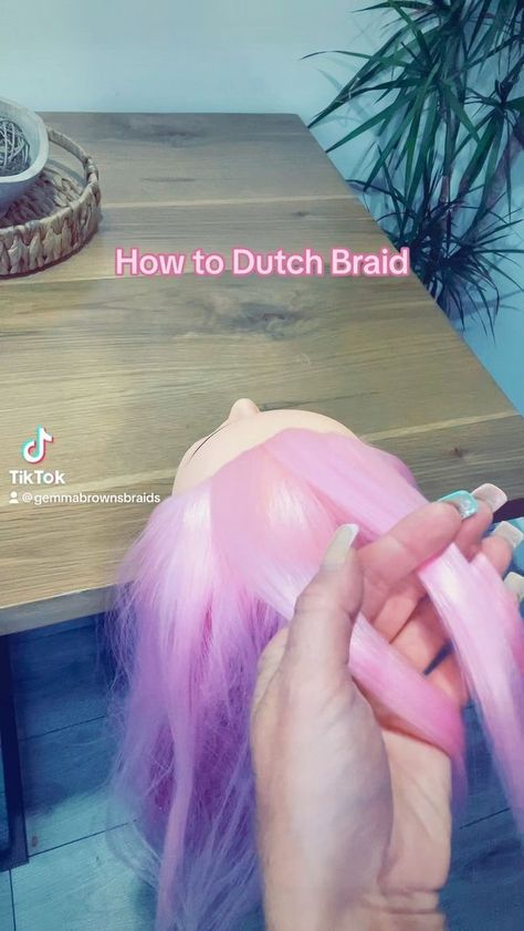 How To Dutch Braid | How to Dutch Braid 🤍 Lots still can't do it, so I've pinched Marnies training head as it's lighter in colour for you to see 🤞🏻 | By Gemma Browns Braids Pink House Interior, Color Braids, Dutch Braids, Braids With Extensions, Dollar Tree Decor, Pink House, Dutch Braid, Pink Houses, Tree Decor