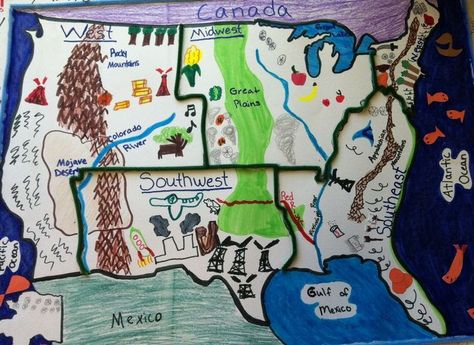 Third Grade Social Studies, Us Geography, Social Studies Projects, 3rd Grade Social Studies, Social Studies Education, High School Social Studies, 4th Grade Social Studies, 6th Grade Social Studies, Teaching Geography