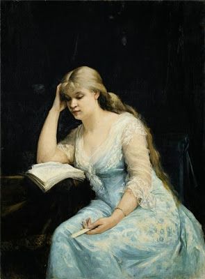 Marie Bashkirtseff, Jeune fille lisant La question du divorce (Russian, 1858-1884). I've seen her name as Maria Bashkirtseva, which, since she is Russian, is probably the correct name. Woman Reading Painting, Reading Painting, Noble Woman, Women Artist, Alfred Stevens, Giovanni Boldini, People Reading, William Adolphe Bouguereau, Reading Art