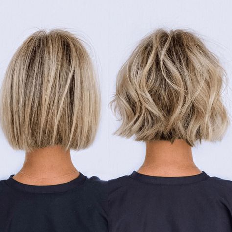 5 Tips For Waves On Long Layers, Bobs & Lobs - Behindthechair.com Getextureerde Bob, Best Bob Haircuts, Textured Bob, Choppy Bob Hairstyles, Bob Haircut For Fine Hair, Medium Short Hair, Haircut Styles, Bob Hairstyles For Fine Hair, Penteado Cabelo Curto