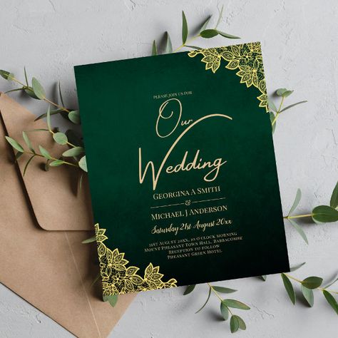 Emerald Green Wedding Invitations - New Trending for 2023 Emerald Green Wedding Invitations, Trending For 2023, Wedding Emerald Green, Emerald Wedding Invitations, Gold Themed Wedding, Emerald Green Wedding Theme, Green Gold Weddings, Marble Invitation Wedding, Emerald Green Wedding