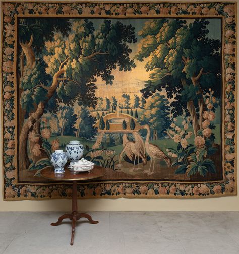 Tapestry Aesthetic, Antique Tapestry, Herons, Formal Gardens, Tapestry Art, Riyadh, Paintings & Prints, Malta, 18th Century