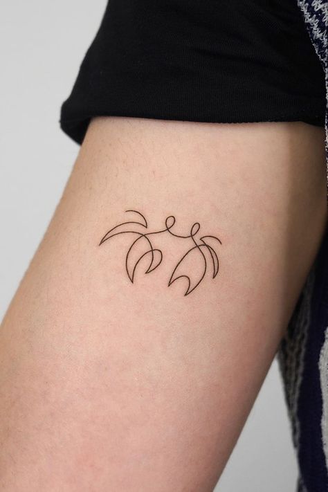 Continuous Line Tattoo, Venus Tattoo, Sketchy Tattoo, Tattoo Samples, Wave Tattoo Design, Crab Tattoo, Astrology Tattoo, Tattoos To Cover Scars, Zodiac Tattoos